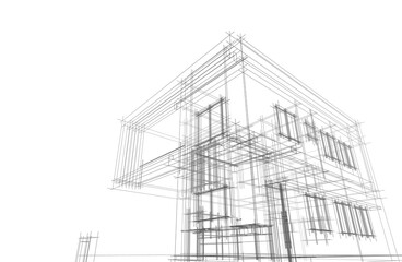 modern house architectural drawing