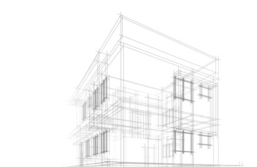 modern house architectural drawing