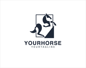 Creative Horse logo design and unique animal concept, can be used as a sign, app Icon or symbol, multi-layer vector and easy to modify, size and color, compatible with all illustrator versions
