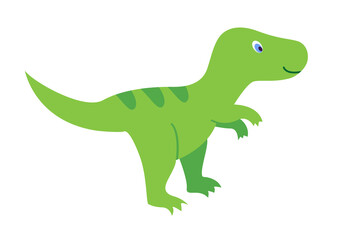 Cute little dinosaur vector illustration. Childish dinosaur set
