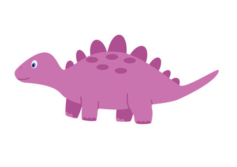 Cute little dinosaur vector illustration. Childish dinosaur set
