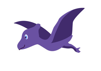 Cute little dinosaur vector illustration. Childish dinosaur set
