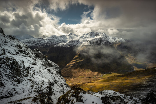 beautiful photograph of snowy mountains