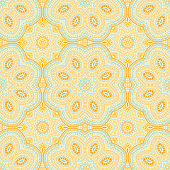 Moroccan traditional geometric vector seamless pattern. Textile print design. Cute tunisian ornament. Floor print design. Geometric shapes elements texture.