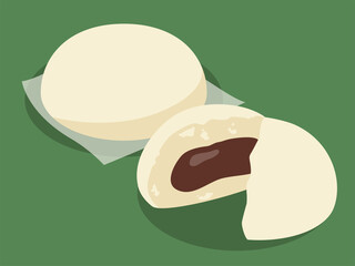 あんまんのベクターイラスト素材