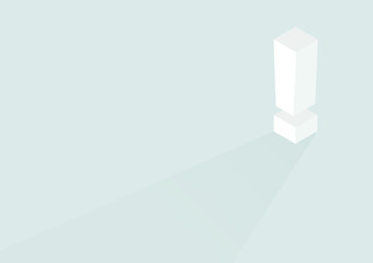 シンプルな「びっくりマーク」(エクスクラメーション、感嘆符)の背景イラスト素材(コピースペースあり)