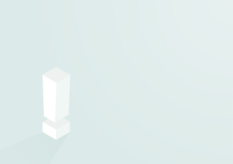 シンプルな「びっくりマーク」(エクスクラメーション、感嘆符)の背景イラスト素材(コピースペースあり)