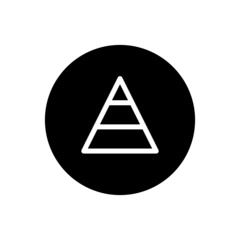 Pyramid chart icon vector glyph rounded style