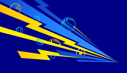 Sports background design with abstract futuristic template. Vector sport concept © Manovector