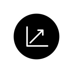Fototapeta premium Up chart icon vector glyph rounded style
