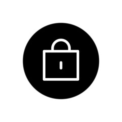 Padlock icon vector glyph rounded style