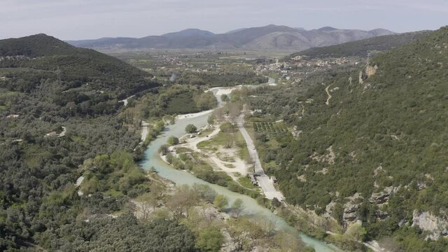 Aerial, Acheon River And Canyon, Epirus, Greece