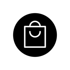 Shopping bag icon vector glyph rounded style