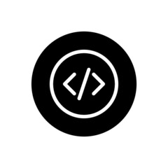 Coding icon vector glyph rounded style