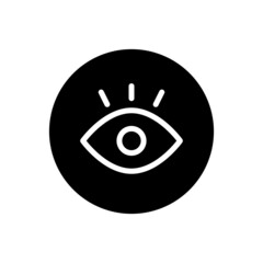 Eye icon vector glyph rounded style