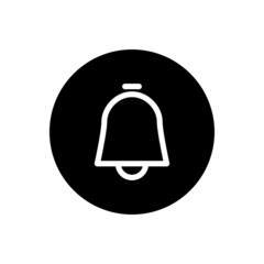 Bell notification icon vector glyph rounded style