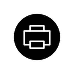 Printer icon vector glyph rounded style