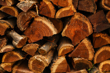 stack of firewood, pile of firewood