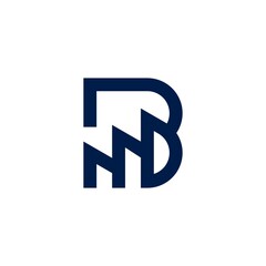 Obraz premium letter B financial logo