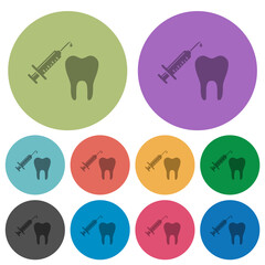 Tooth anesthesia color darker flat icons