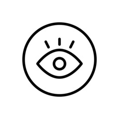 Fototapeta premium Eye icon vector line rounded style