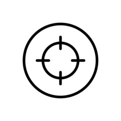 Focus aim icon vector line rounded style