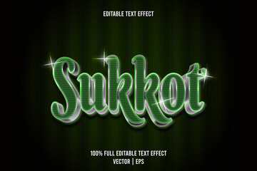 Sukkot editable text effect 3 dimension emboss luxury style