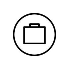 Bag icon vector line rounded style