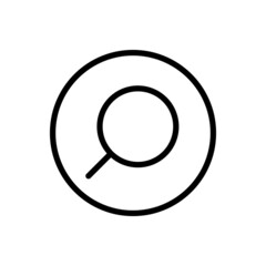 Search icon vector line rounded style