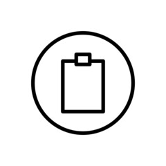 Clipboard icon vector line rounded style