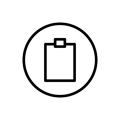 Clipboard icon vector line rounded style