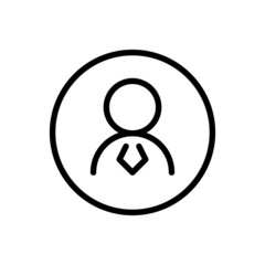 Businessman user icon vector line rounded style