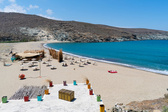 Kolympithra beach in Tinos island, Greece