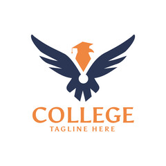 Fototapeta premium College Education school pen book symbol logo design template inspiration