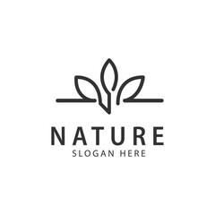 nature line logo template for boutique