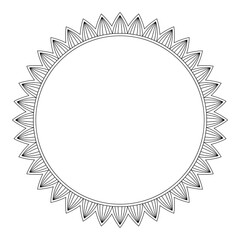 Round decorative frame, vector illustration