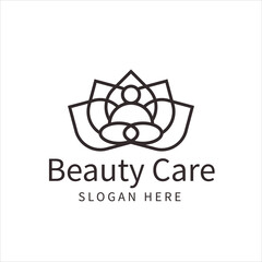 Beauty care and spa logo design