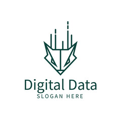 Digital data sytem scurity logo design