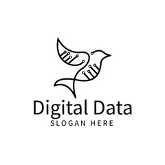 Digital data sytem scurity logo design