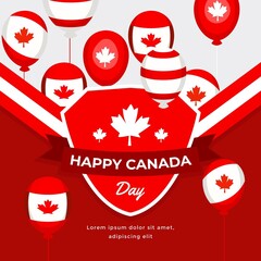 Canada Day Balloons Background