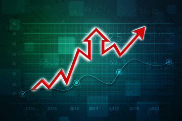 3d rendering business graph and documents, Real estate Concept