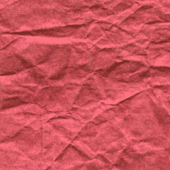 Background Square Sheet Red Crumpled Paper
