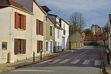 Fototapeta na wymiar Arthies; France - february 20 2021 : the village