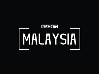 welcome to Malaysia typography modern text Vector illustration stock 