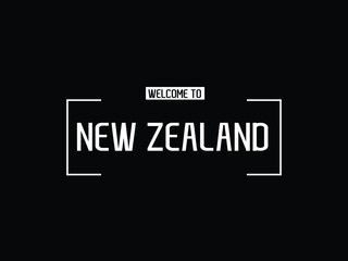welcome to New Zealand typography modern text Vector illustration stock 