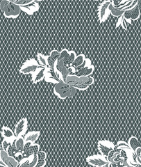 vector floral lace seamless pattern - obrazy, fototapety, plakaty