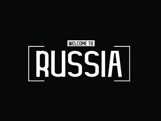 welcome to Russia typography modern text Vector illustration stock 