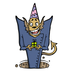 Monster cartoon illustration on white background Vector. Vector illustration