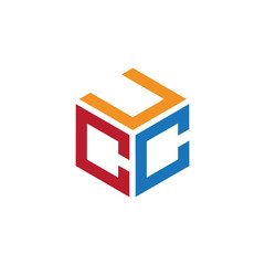 Hexagon logo with the letters UCC design