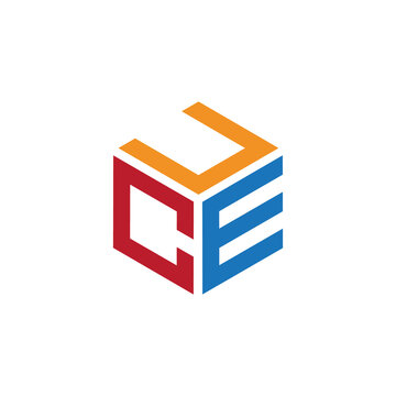 Hexagon logo with the letters UCE design
